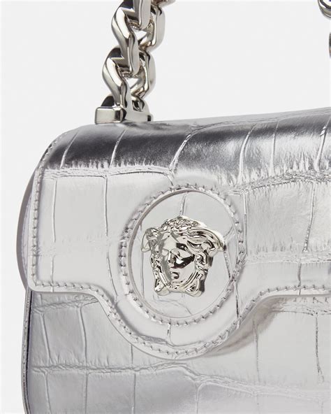 mettalic silver versace jeans bags